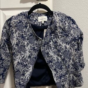 Sabine Navy and White Floral Jacket